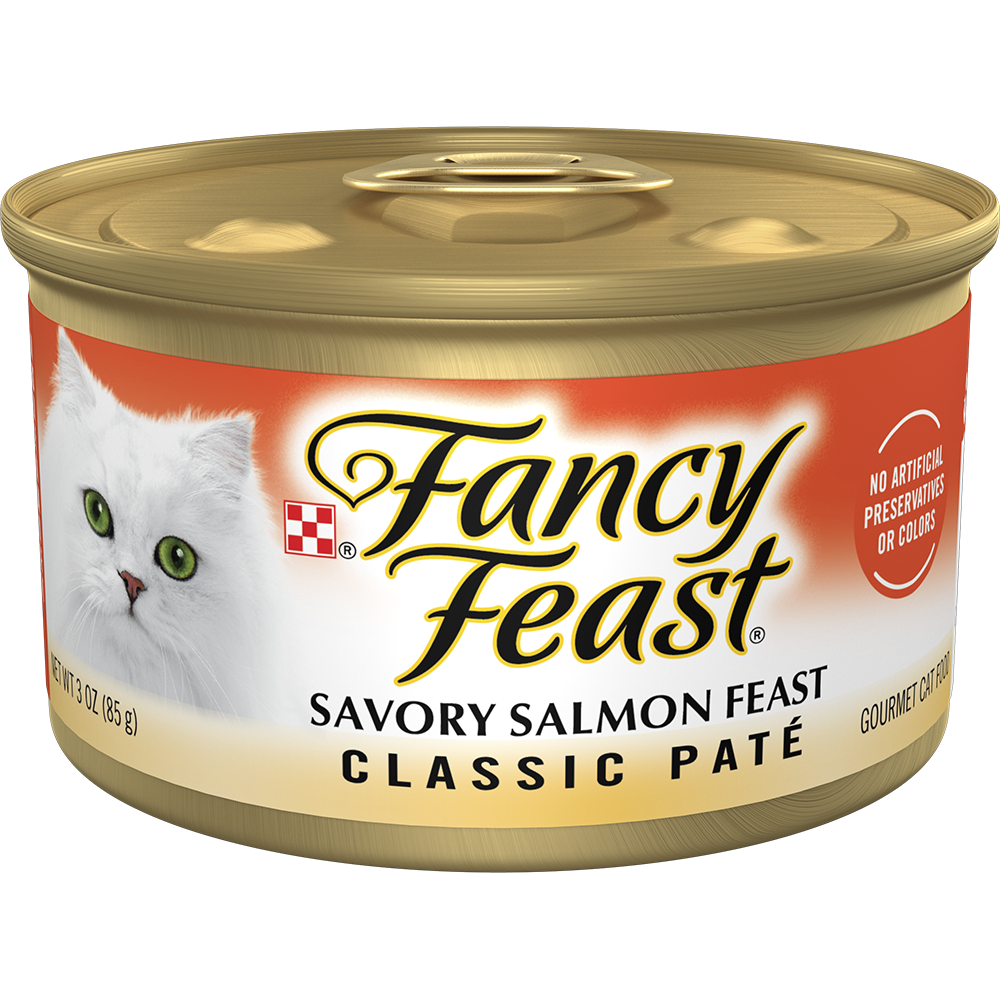 Fancy Feast Classic Paté Savoury Salmon Feast Wet Cat Food, 85g