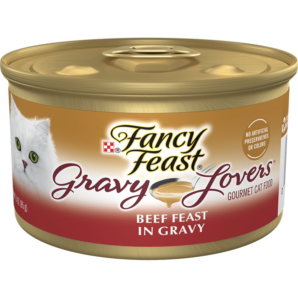 Fancy Feast Gravy Lovers Beef Feast in Roasted Beef Gravy Wet Cat Food, 85g
