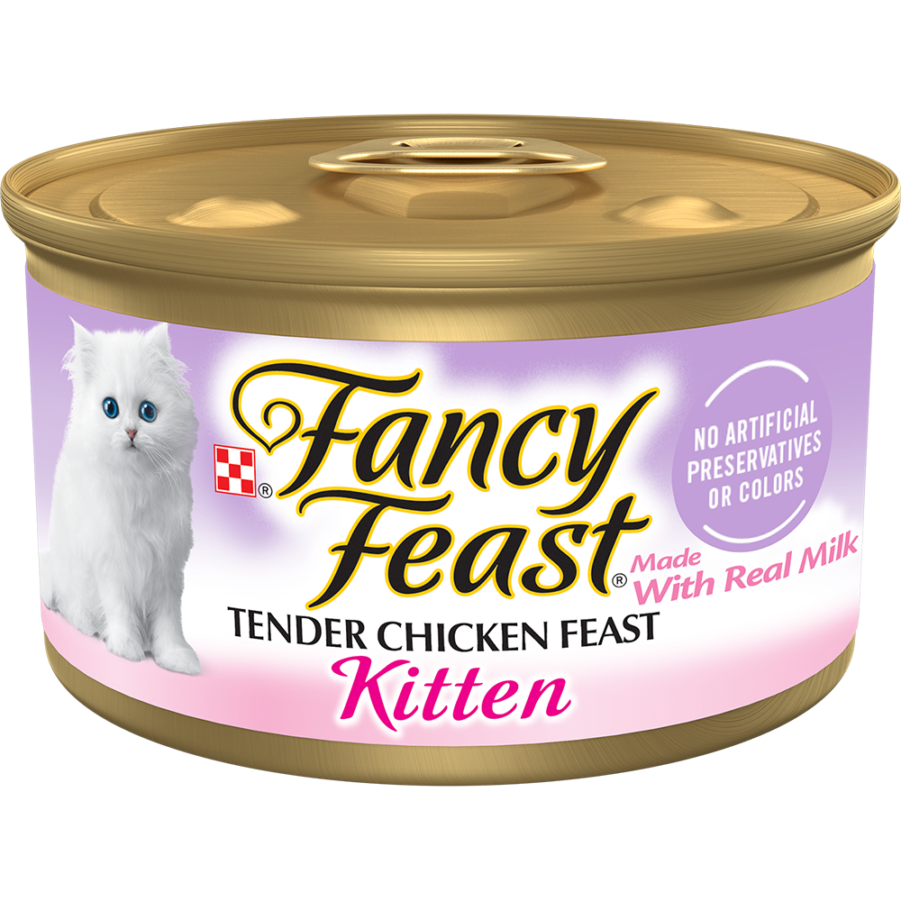 Fancy Feast Classic Paté Kitten Tender Chicken Feast Wet Cat Food, 85g