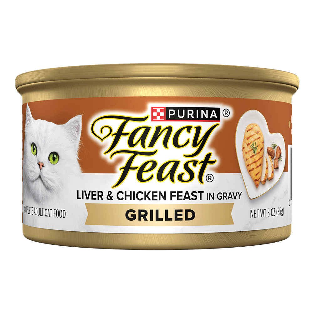 Fancy Feast Grilled Liver & Chicken Feast in Gravy Wet Cat Food, 85g